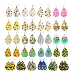 Faux leather earrings